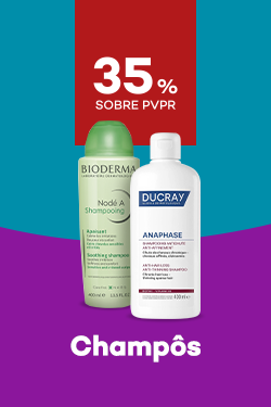 Champôs com destaque promocional de até 35% sobre preço de Venda ao Público Recomendado